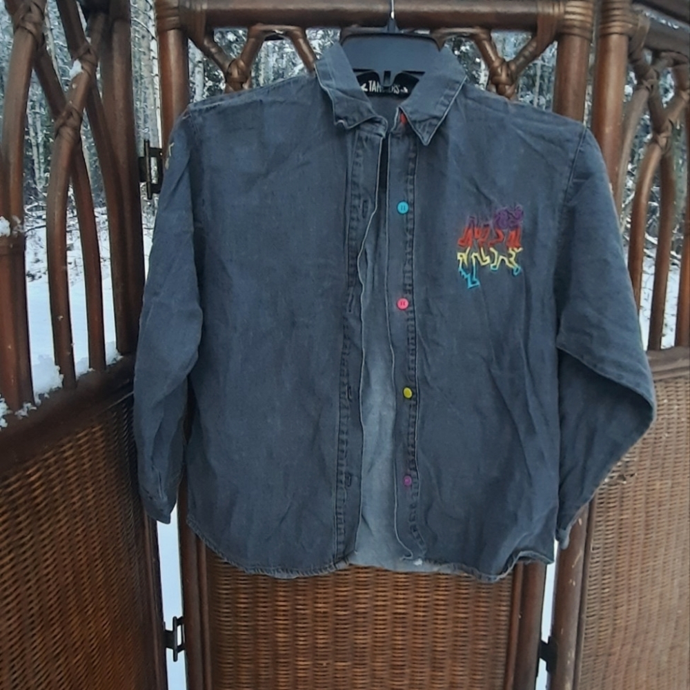 Vintage 80s Tangiers GirlsButton Down shirt